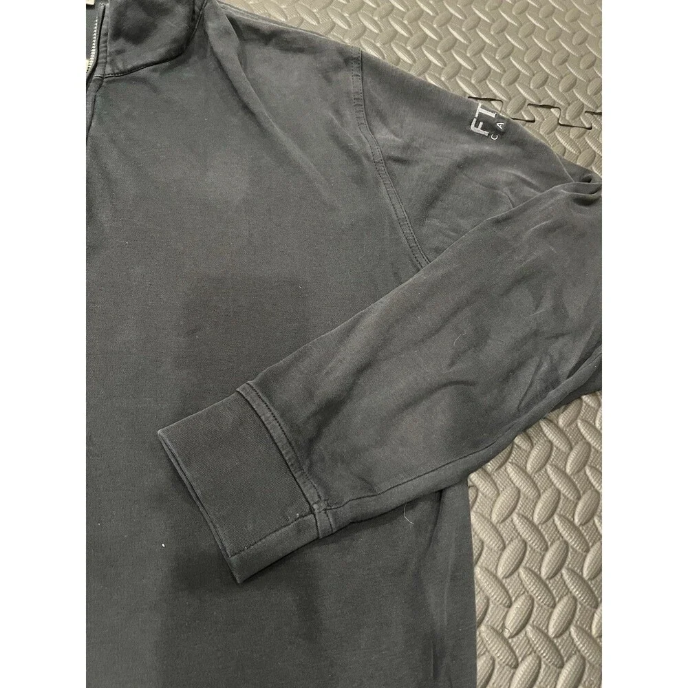 Peter Millar Performance 1/4 Zip Pullover Men's Large Black Golf perth melange - Picture 4 of 8